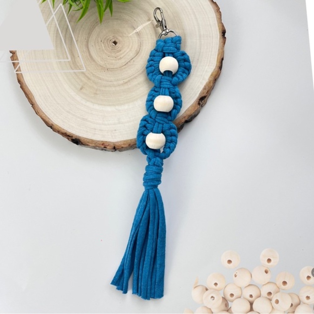 Boho Handcrafted Floral beaded huge keychain
